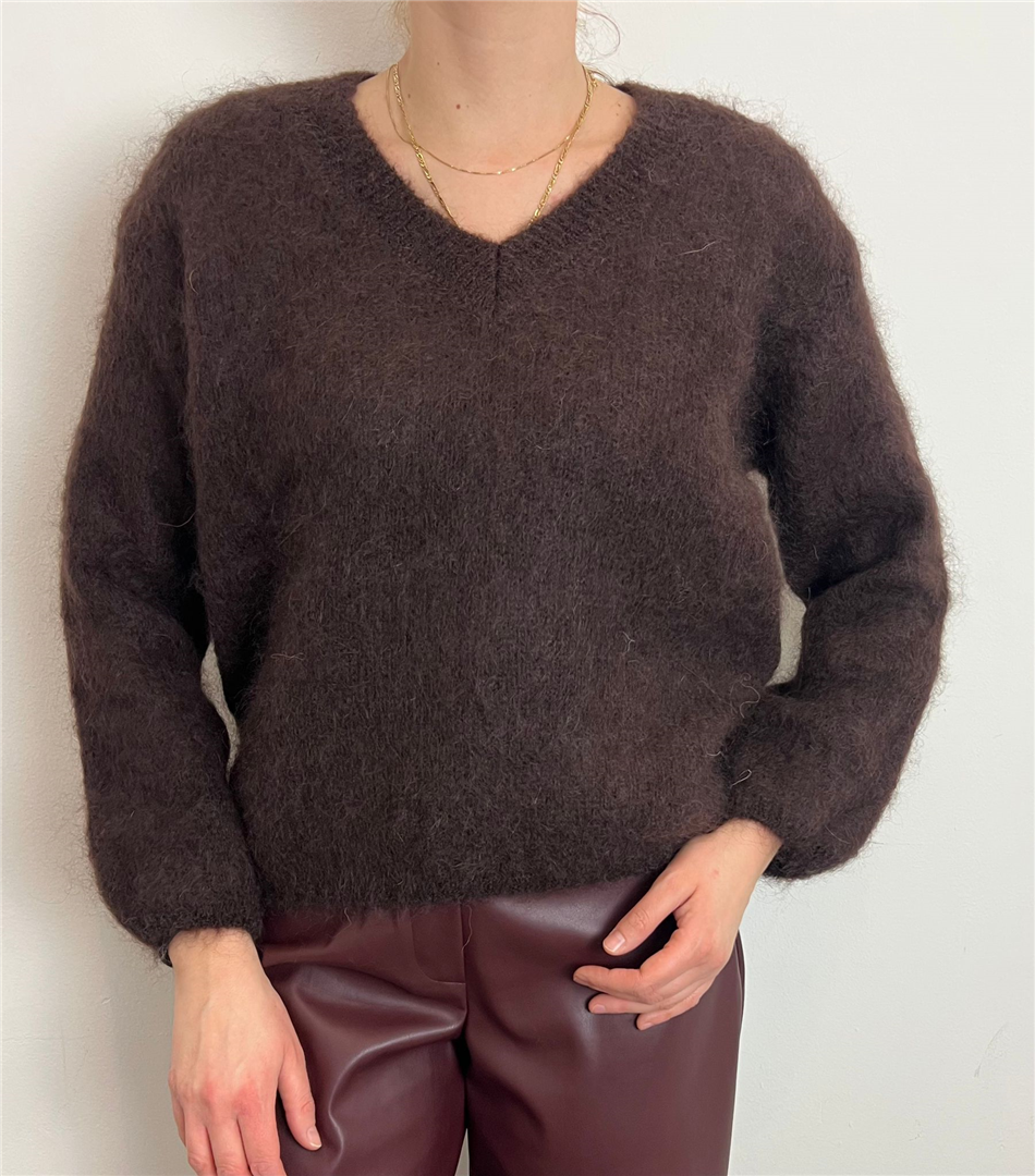 Maglia Mohair - Haveone cod. MJE_P225  color:dark brown