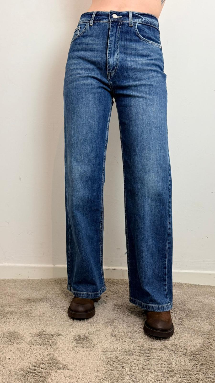 Jeans Pantapalazzo Mod.london - Haveone cod. PGZ_Q121  color:denim
