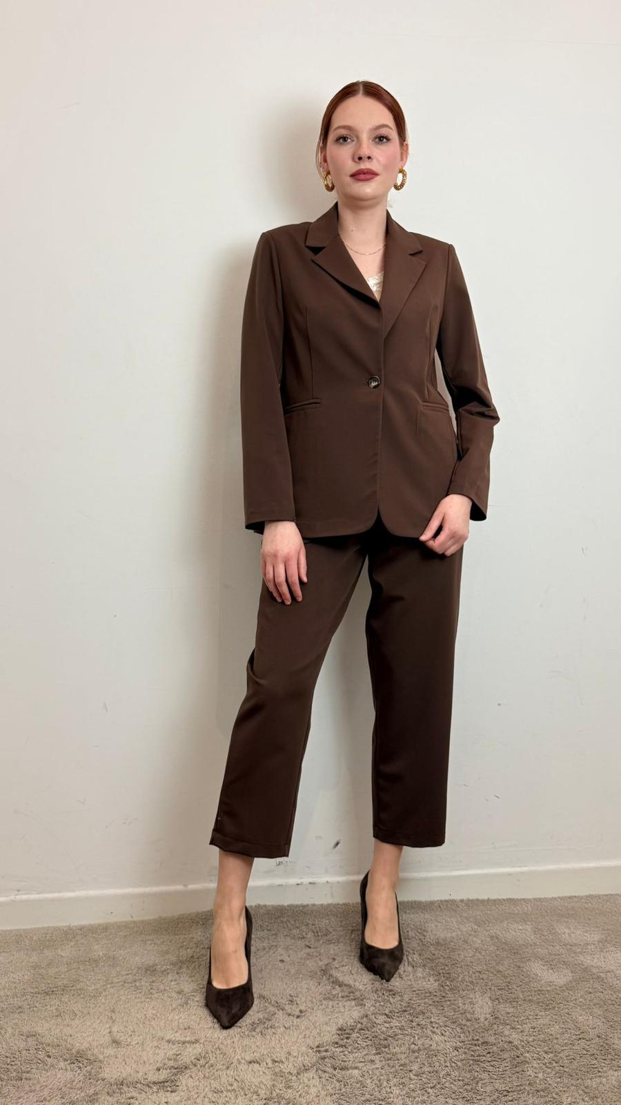 Set Giacca Pantalone - Haveone cod. HVE_Q001  color:moro