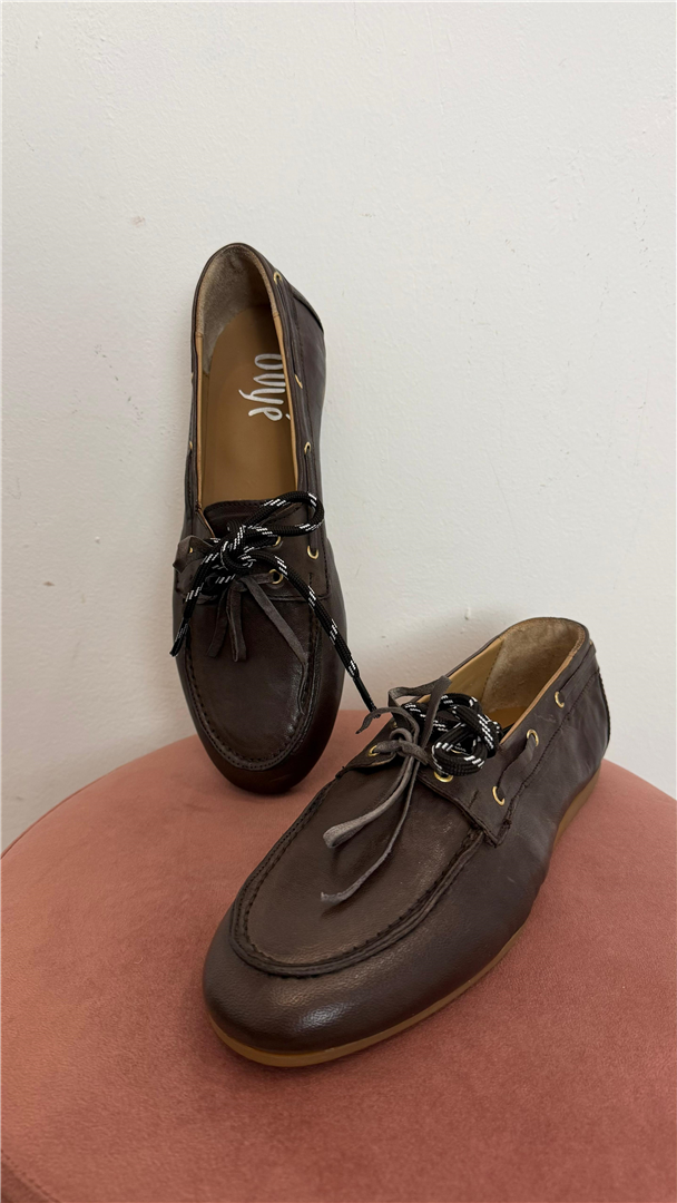 Mocassini Ovyè Donna Testa Di Moro Modello Barca Primavera Estate 2026 - Ovye' cod. 26/SM90ROC  color:testa di moro