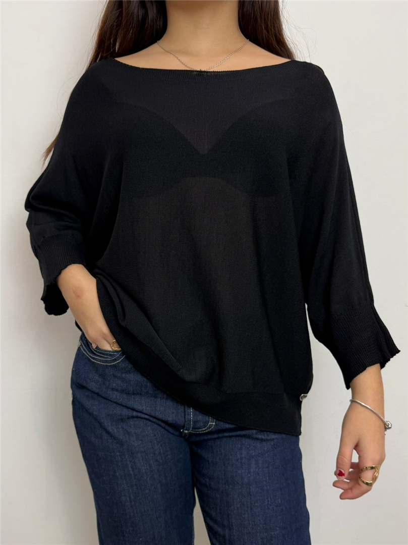 Blusa Scollo A Barca - Please cod. M8510P8023  color:nero