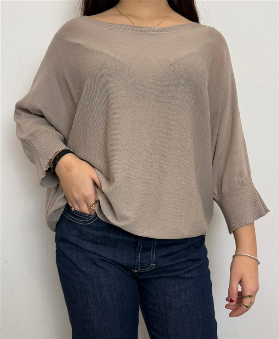 Blusa Scollo A Barca - Please cod. M8510P8023  color:sabbia