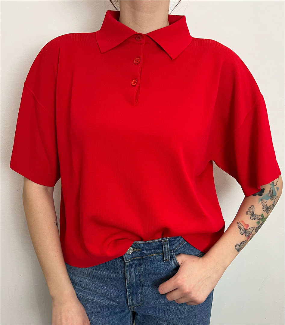 T Shirt Colletto Polo - Vicolo cod. 2AB2080  color:rosso