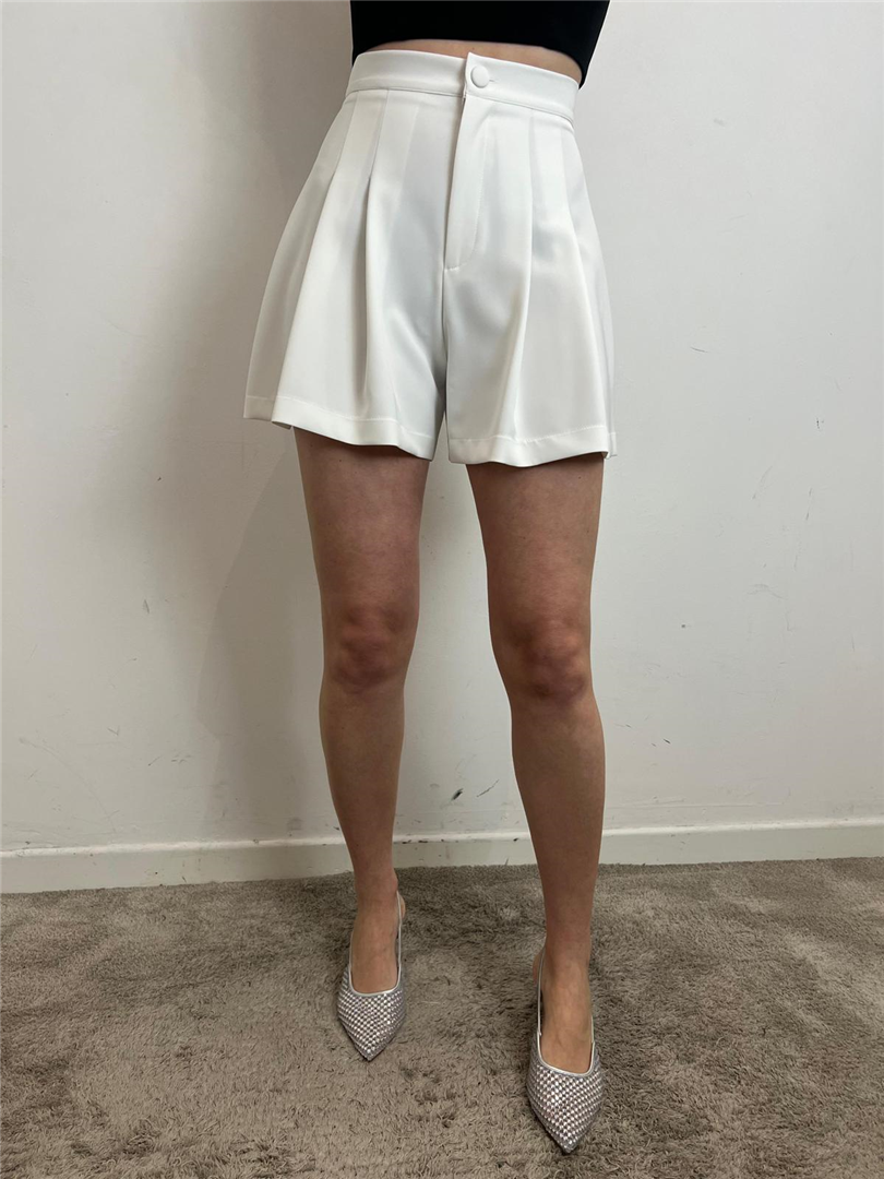 Short Con Pieghe Frontali - Silence Limited cod. SLPA023  color:white