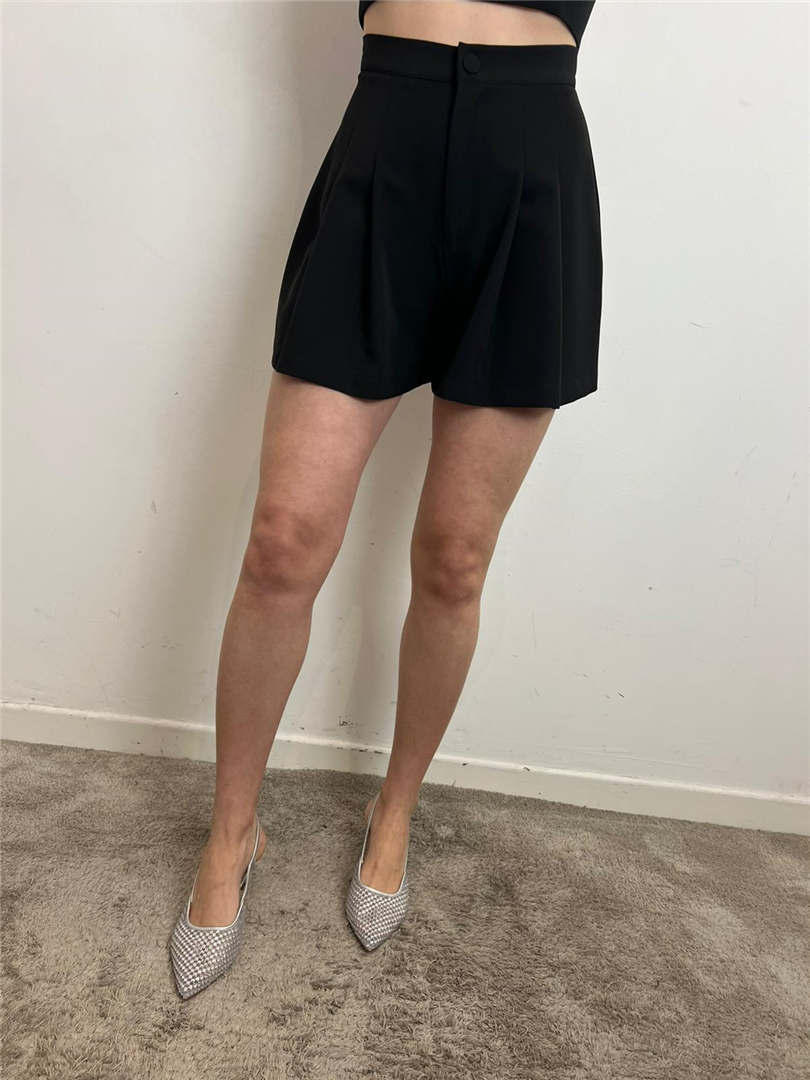 Short Con Pieghe Frontali - Silence Limited cod. SLPA023  color:black