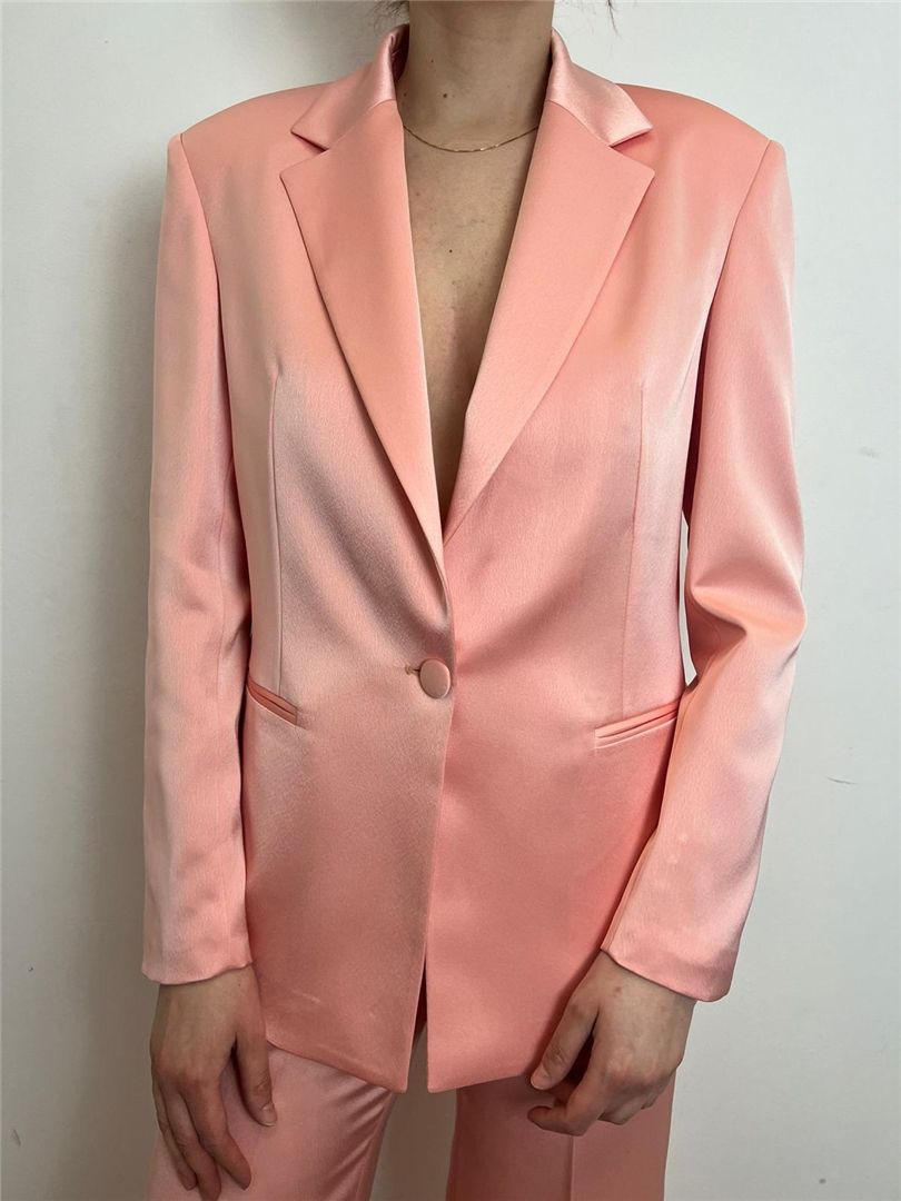 Blazer Monopetto Satinato - Silence Limited cod. GI5350  color:peach rose