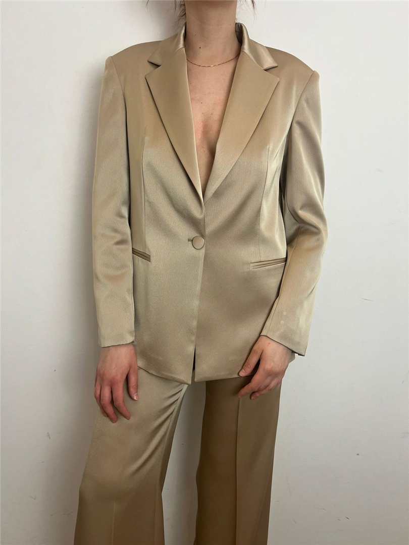Blazer Monopetto Satinato - Silence Limited cod. GI5350  color:sand