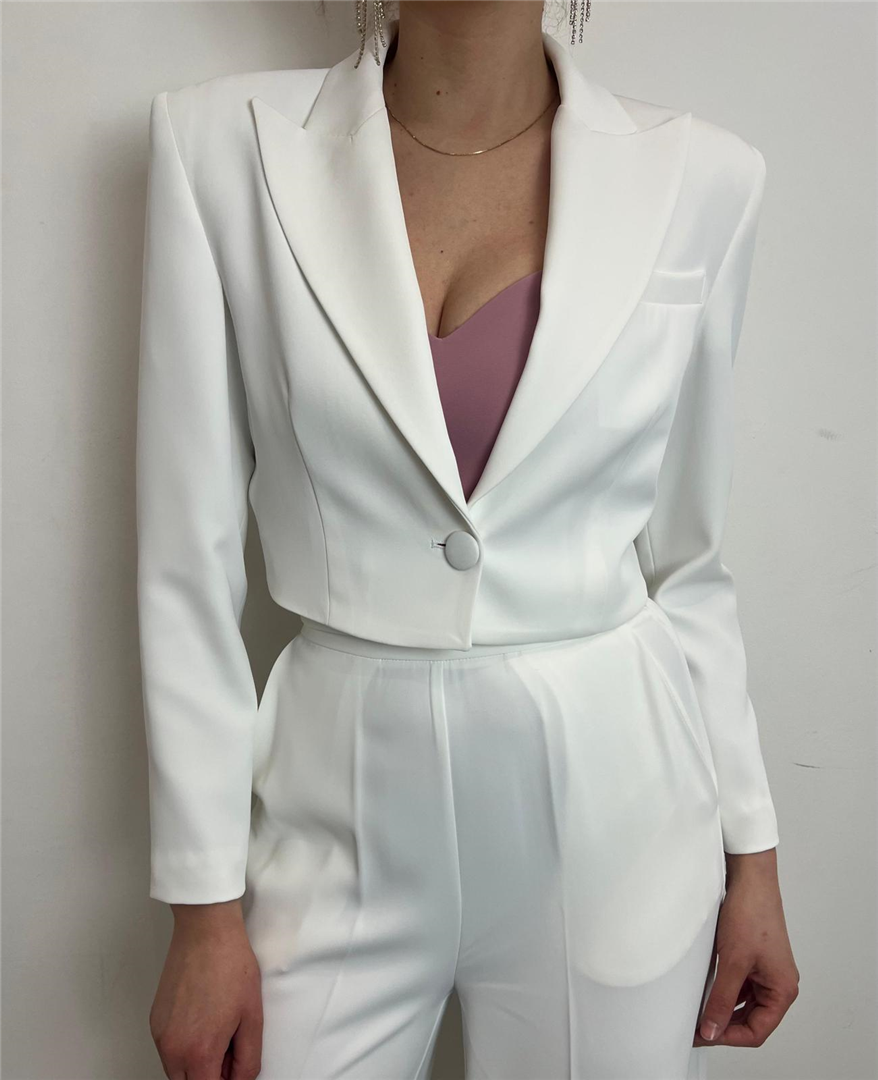 Blazer Crop Monopetto - Silence Limited cod. GI5008UP  color:off white