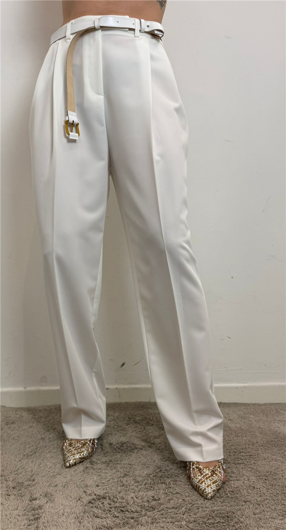 Pantalone Ampio Con Cintura - Imperial cod. P8C0LIC  color:milk