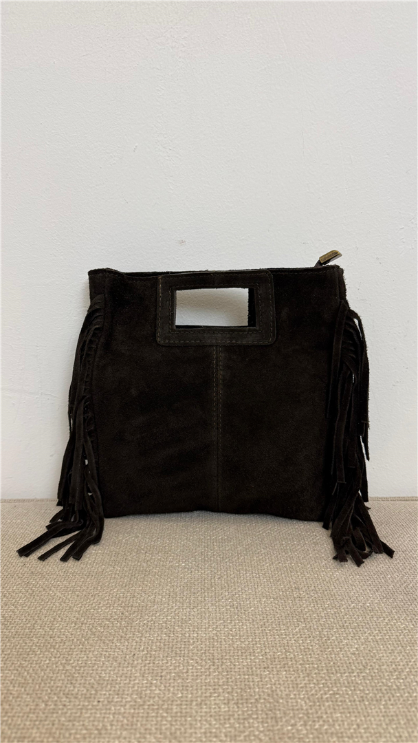Borsa A Mano Con Tracolla E Frange Laterali, Lung. Cm 23 H. Cm 26 - Divisione Chickster's cod. M3597  color:rosa cipria