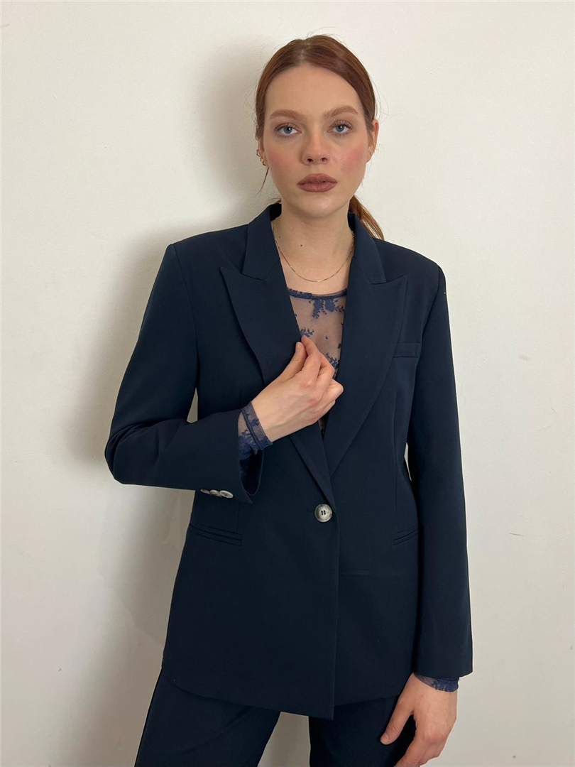 Blazer Regular Monopetto - Vicolo cod. TAB0246  color:blu