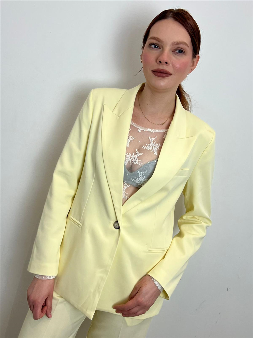 Blazer Regular Monopetto - Vicolo cod. TAB0246  color:pulcino