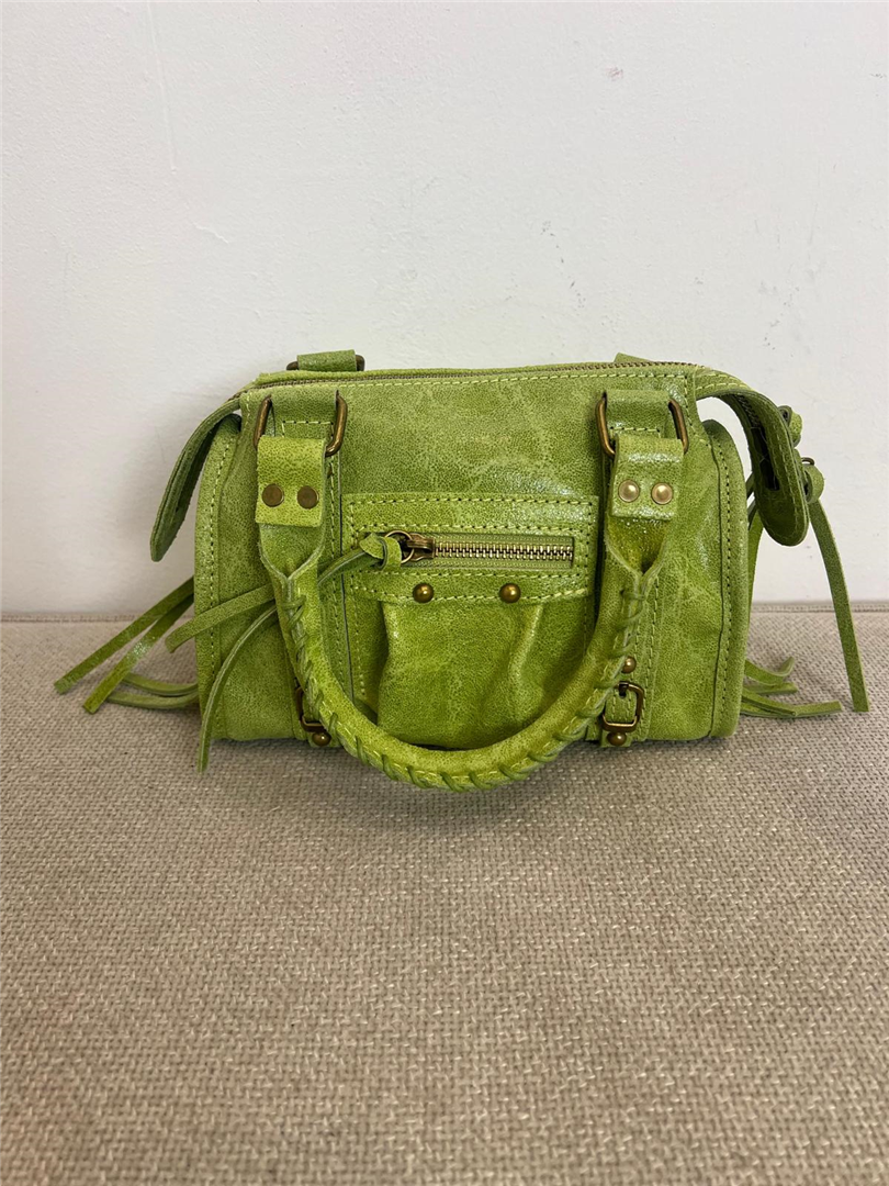 Borsa In Pelle Con Tracolla - Divisione Chickster's cod. M3516  color:verde mela