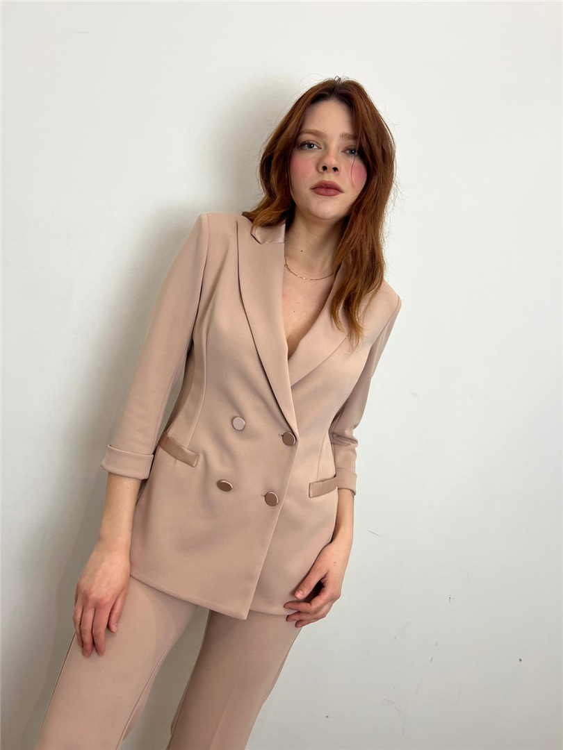 Blazer Doppiopetto Con Maniche Tre Quarti - Imperial cod. JU25LAW  color:cacao