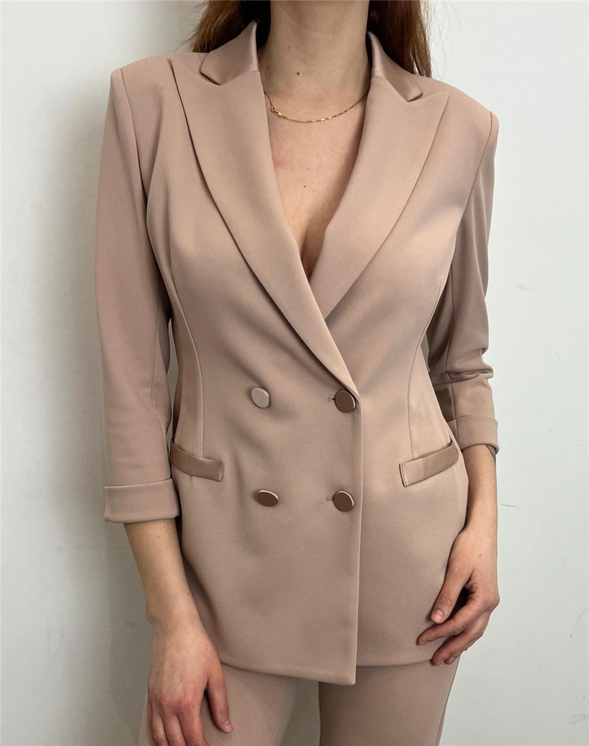 Blazer Doppiopetto Con Maniche Tre Quarti - Imperial cod. JU25LAW  color:cipria