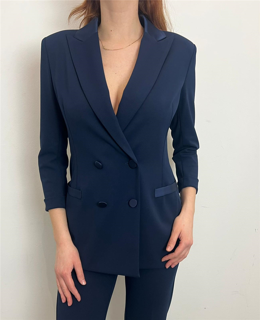 Blazer Doppiopetto Con Maniche Tre Quarti - Imperial cod. JU25LAW  color:blu