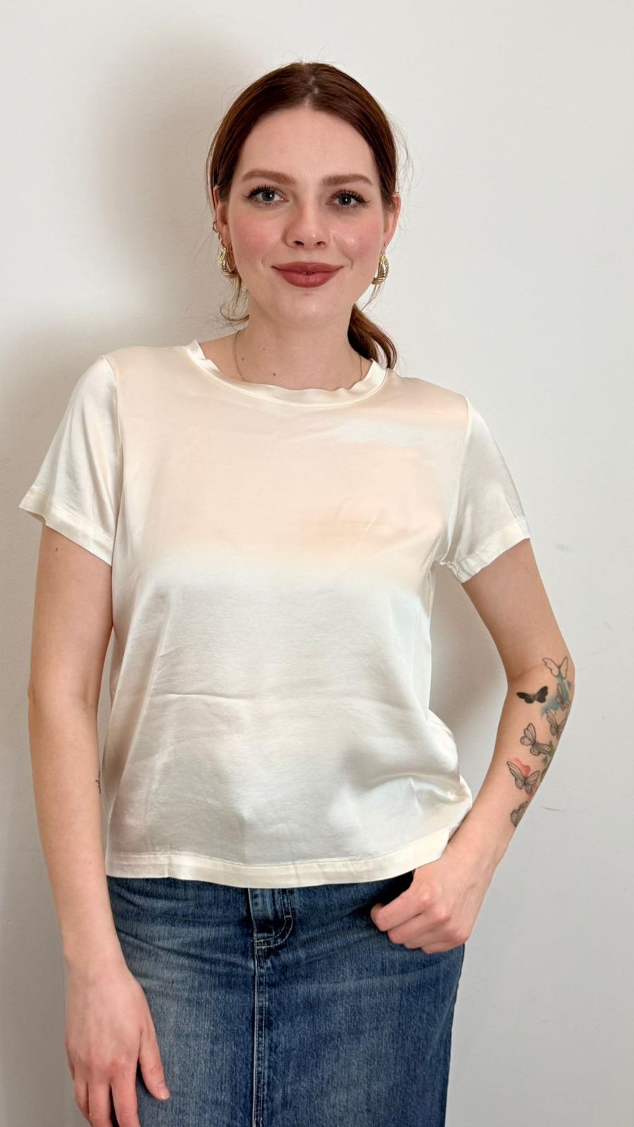 T Shirt In Viscosa - Vicolo cod. TAB0083  color:burro