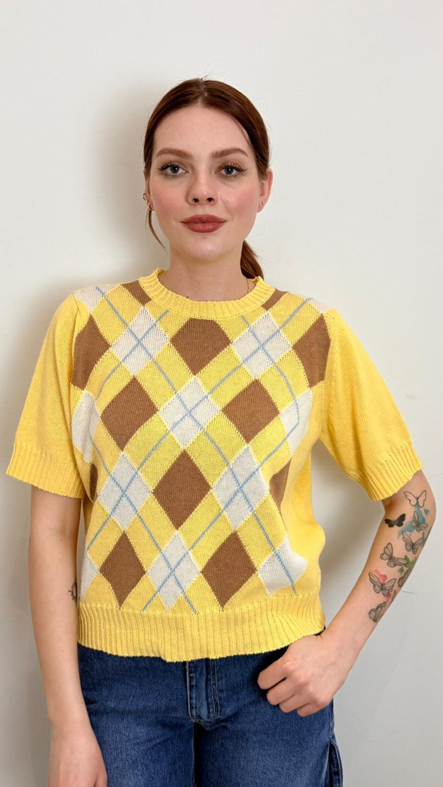 Maglia Mezza Manica - Vicolo cod. 7AB7057  color:giallo paglierino