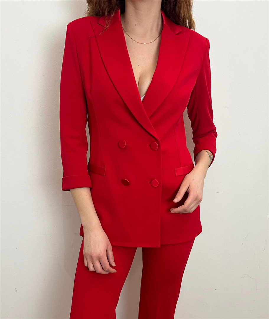 Blazer Doppiopetto Con Maniche Tre Quarti - Imperial cod. JU25LAW  color:rosso