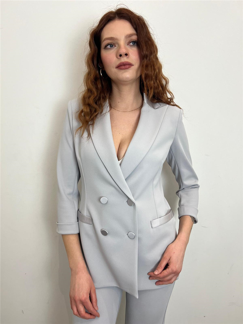 Blazer Doppiopetto Con Maniche Tre Quarti - Imperial cod. JU25LAW  color:perla