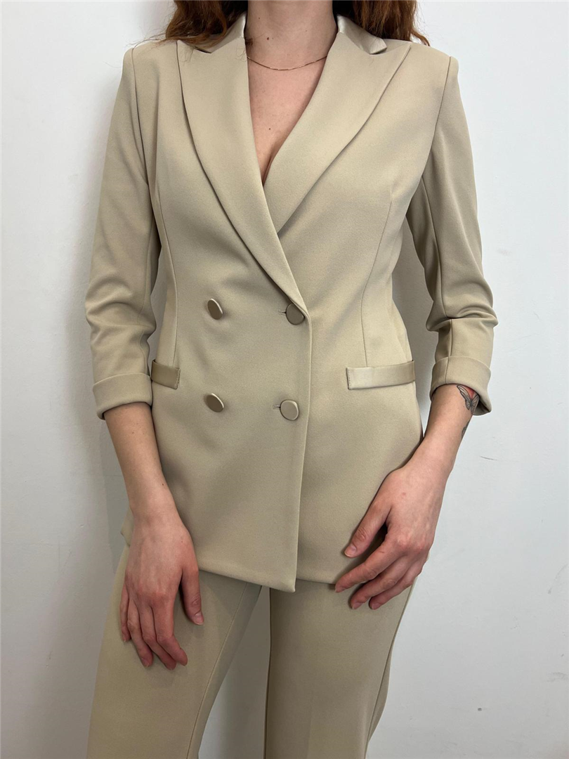 Blazer Doppiopetto Con Maniche Tre Quarti - Imperial cod. JU25LAW  color:platino