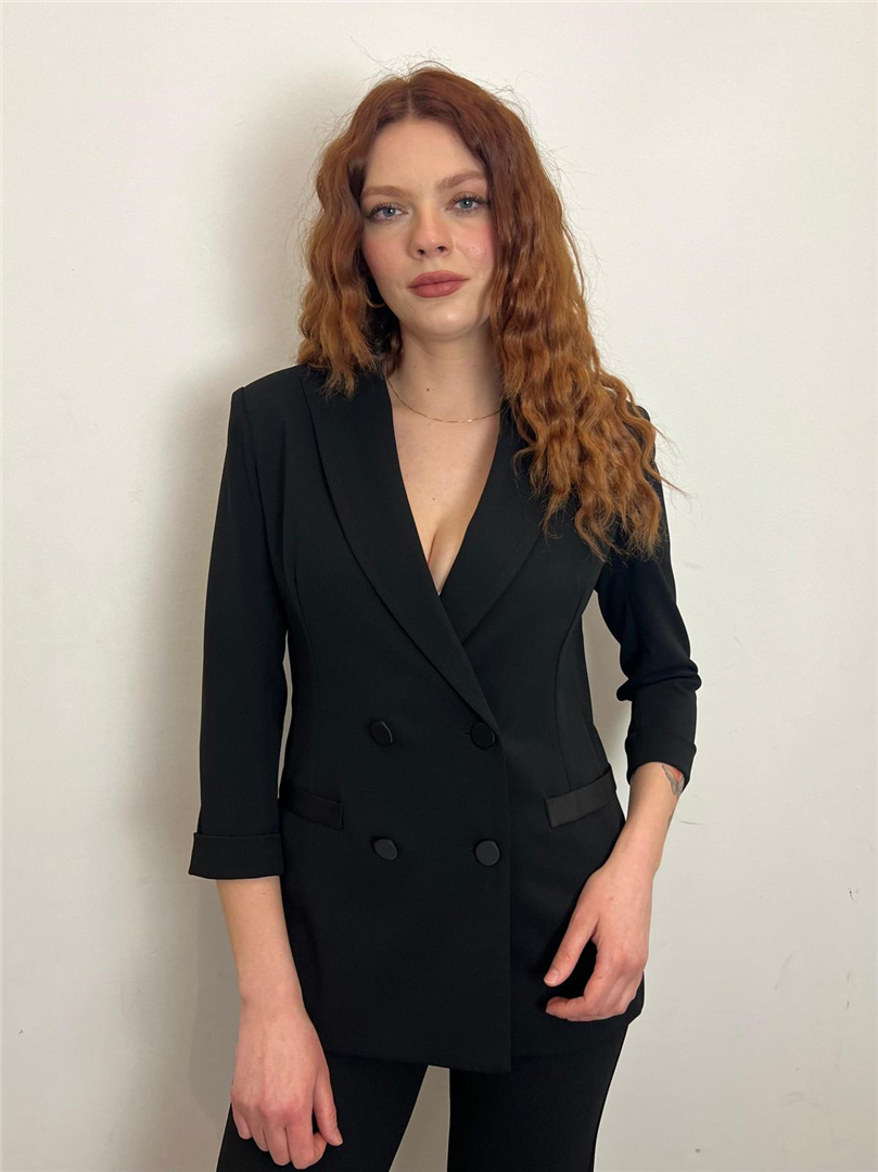 Blazer Doppiopetto Con Maniche Tre Quarti - Imperial cod. JU25LAW  color:nero