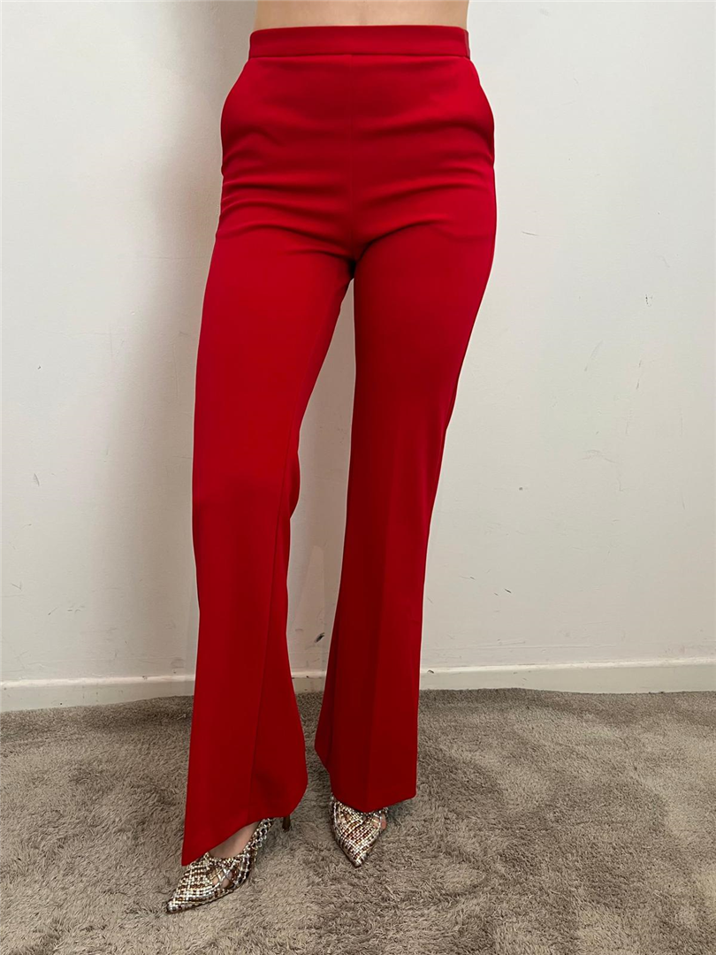 Pantalone A Zampa Vita Regolare - Imperial cod. P3E9LAW  color:rosso