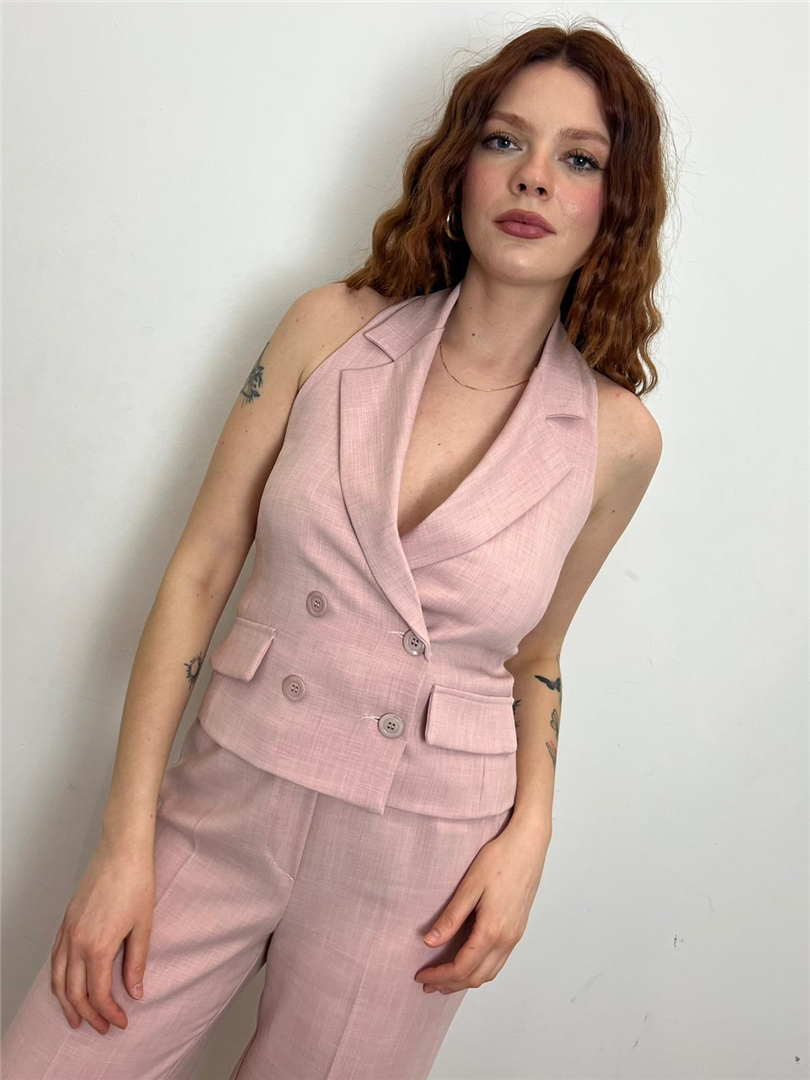 Gilet Doppiopetto Con Schiena Scoperta - Imperial cod. L9990002V  color:rosa