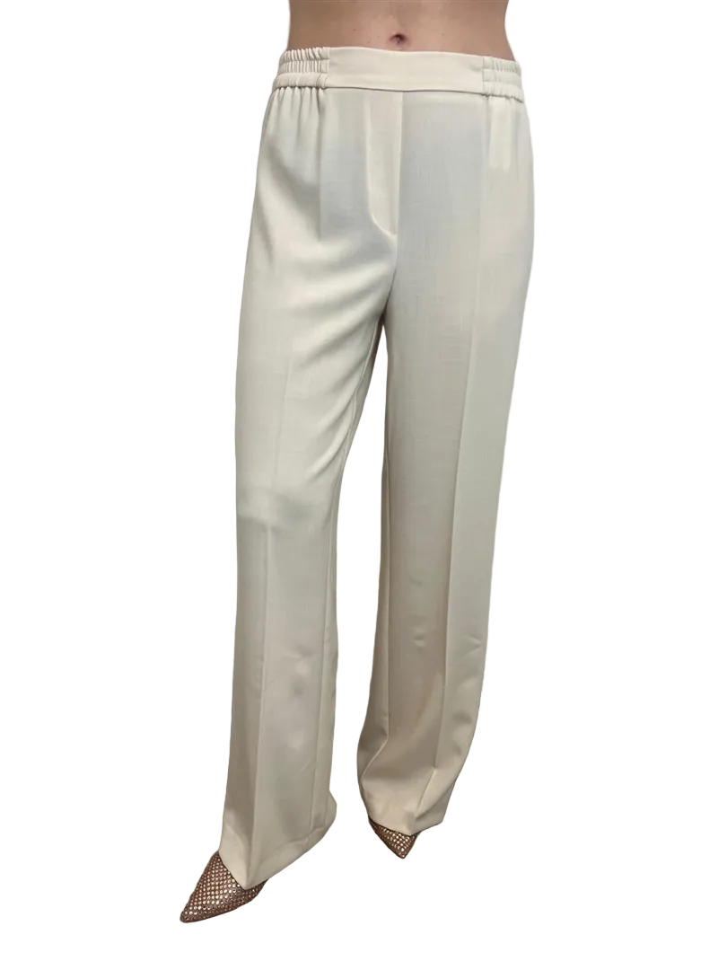 Pantalone Palazzo Con Elastico In Vita - Imperial cod. P9990006V  color:burro