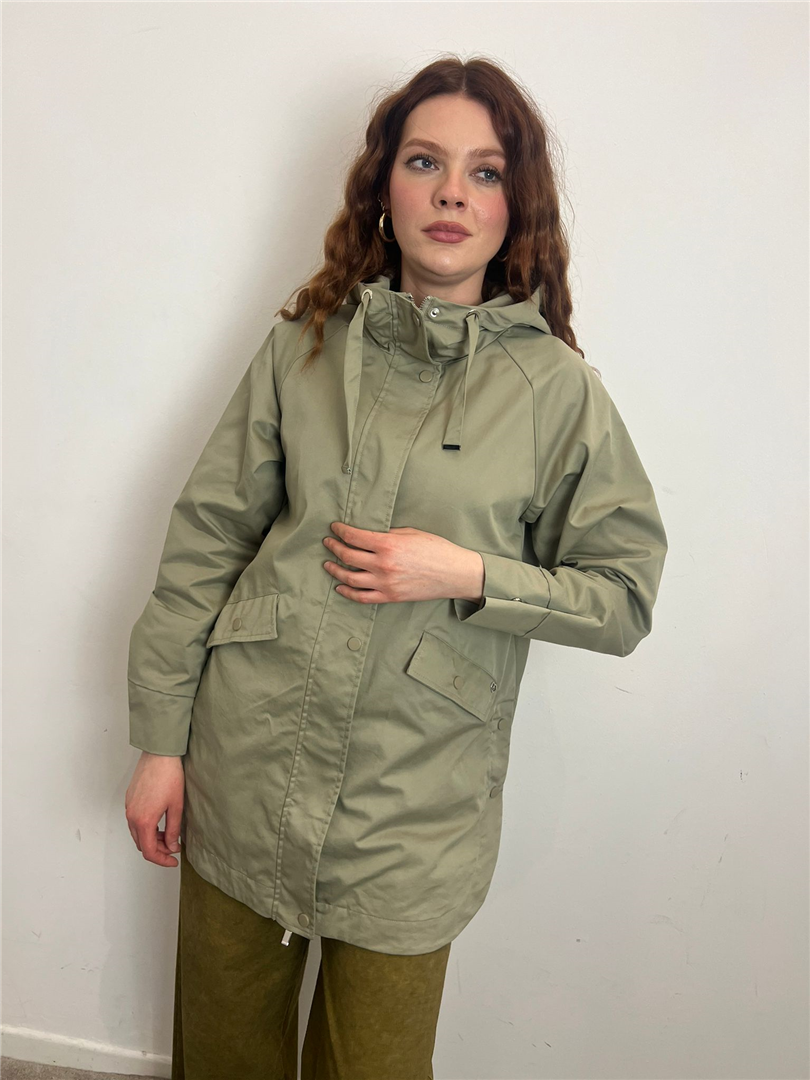 Parka Leggero Con Cappuccio - Please cod. K8911R38  color:corda