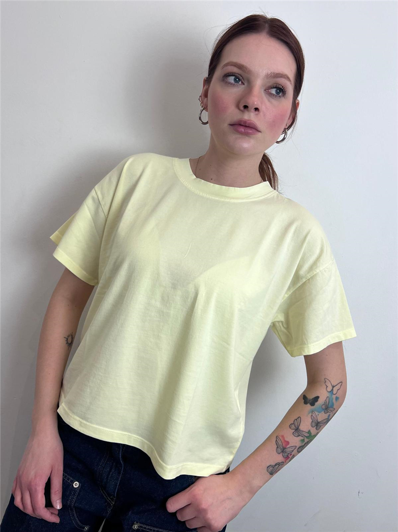 Maglia Scatola Paricollo M/corta - Haveone cod. MJS_Q017  color:pulcino
