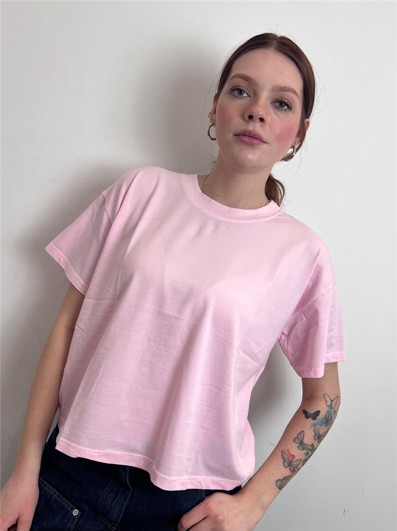 Maglia Scatola Paricollo M/corta - Haveone cod. MJS_Q017  color:pink
