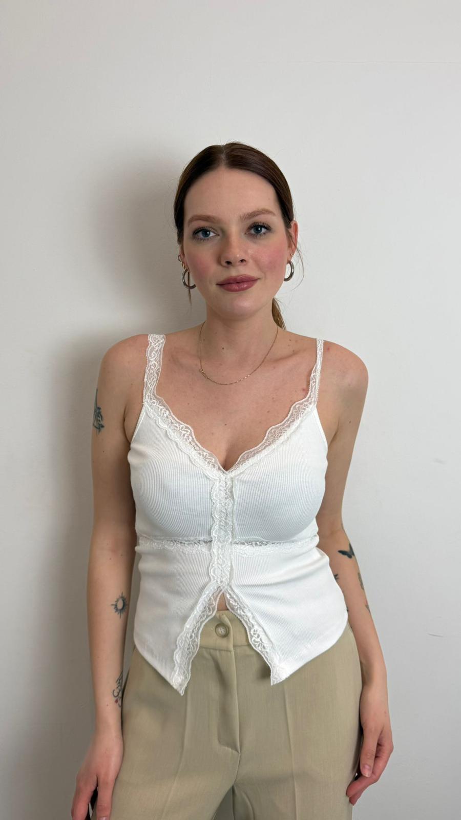 Top Pizzo - Haveone cod. RVS_Q075  color:latte