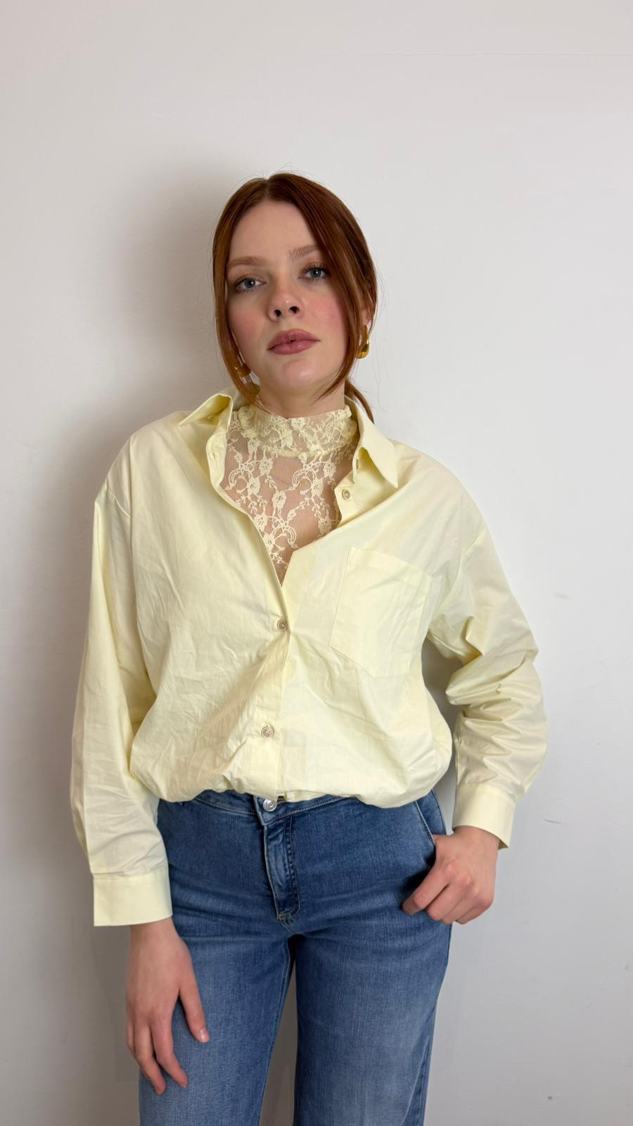 Camicia Con Elastico In Fondo - Haveone cod. CJJ_Q187  color:giallo