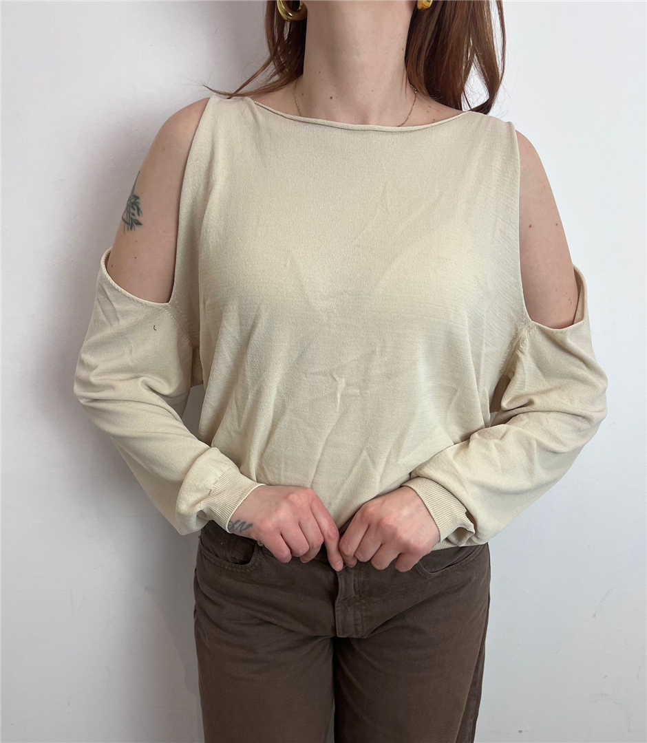 Maglia Cut Out Spalle - Vicolo cod. 2AB2146  color:mandorla