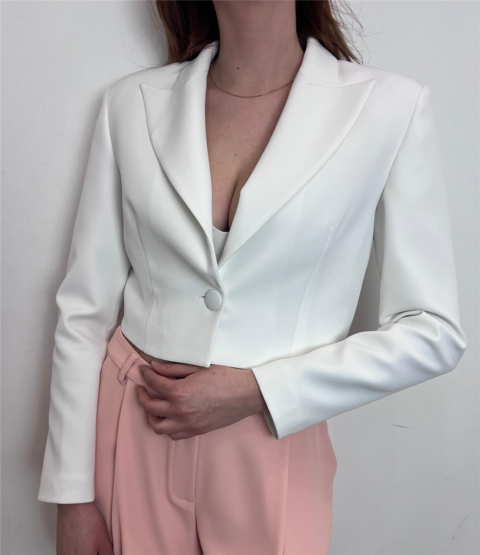 Blazer Crop - Silence Limited cod. GI5352  color:off white