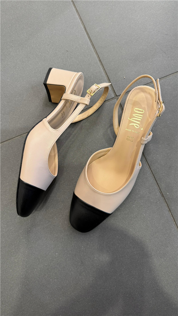 Slingback Bicolore Tacco 5 - Ovye' cod. 26/LF5710002CAP  color:testa di moro