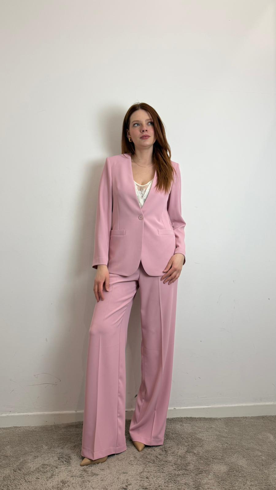 Completo Giacca E Panta Palazzo - Souvenir cod. W39S1200  color:rosa