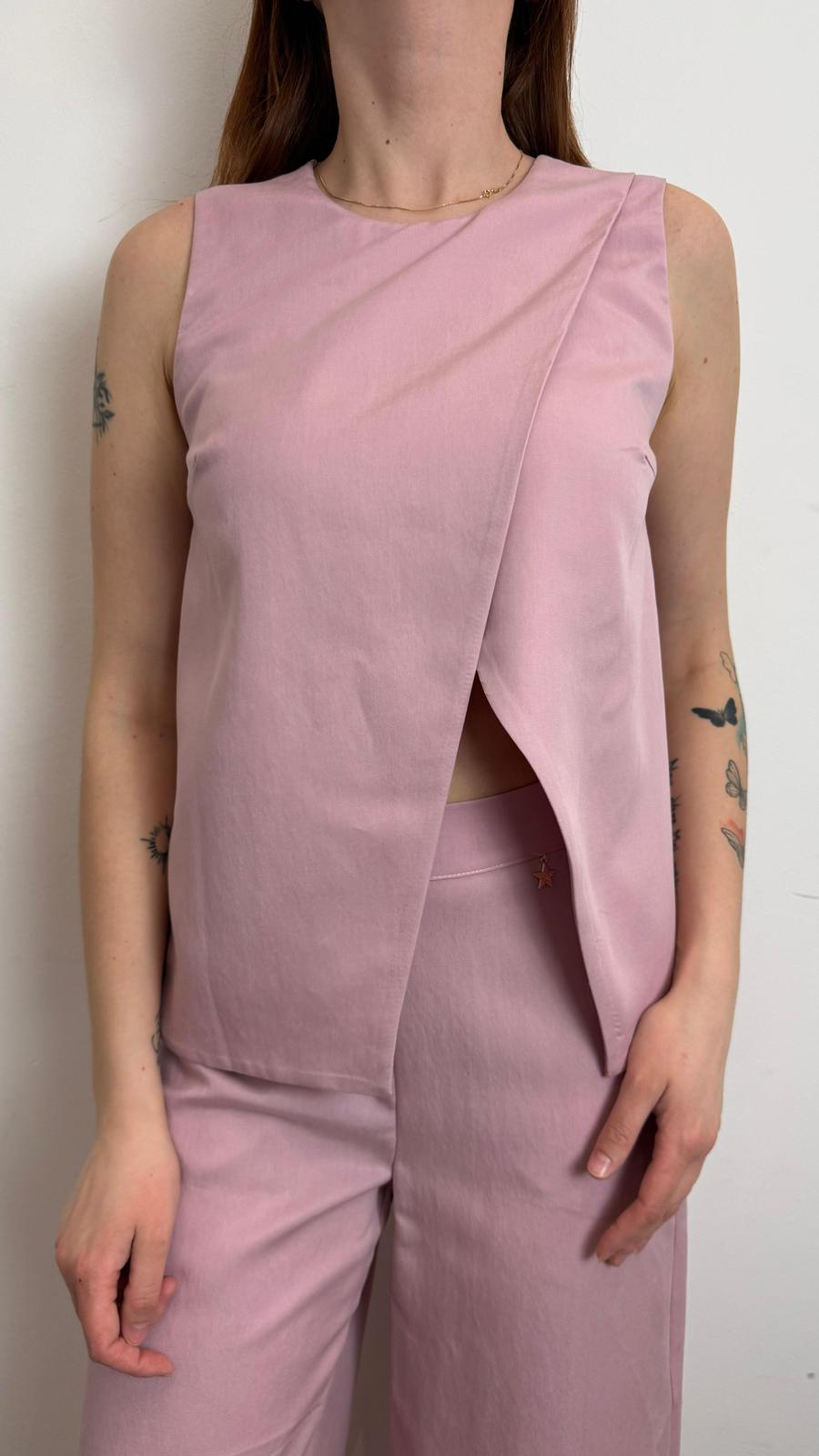 Gilet In Lyocell - Souvenir cod. G39P0989  color:rosa