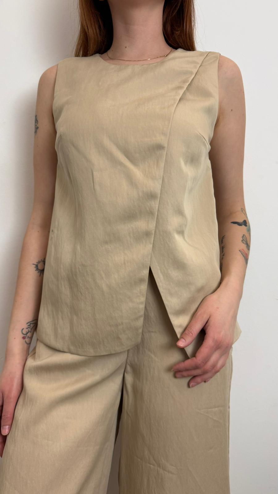Gilet In Lyocell - Souvenir cod. G39P0989  color:beige