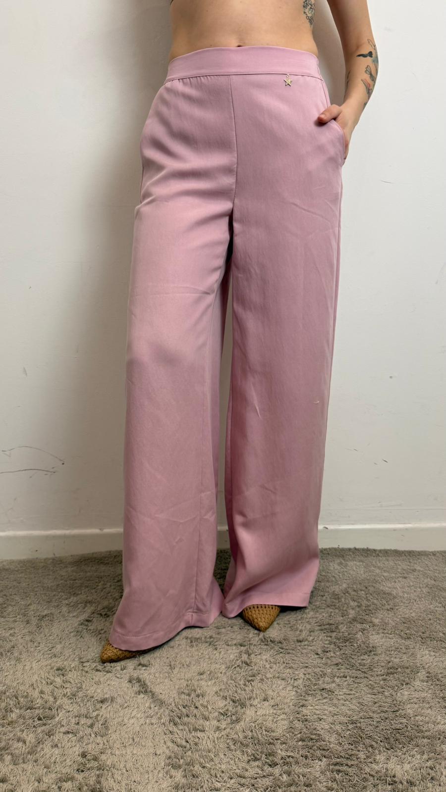 Pantalone Palazzo Con Elastico In Vita - Souvenir cod. G39P1254  color:rosa