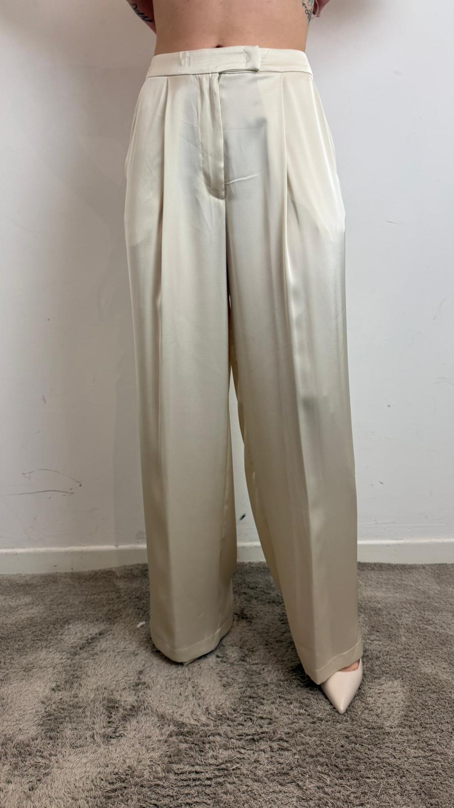 Fluid Pants Palazzo - Silence Limited cod. PA295  color:ivory