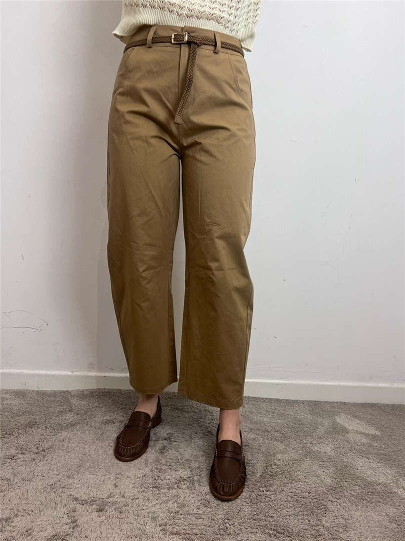 Pantalone Con Elastico Sul Retro E Cintura - Vicolo cod. TAB1709  color:cammello