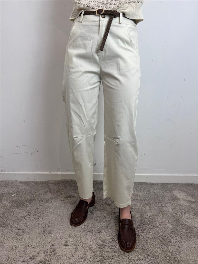 Pantalone Con Elastico Sul Retro E Cintura - Vicolo cod. TAB1709  color:burro