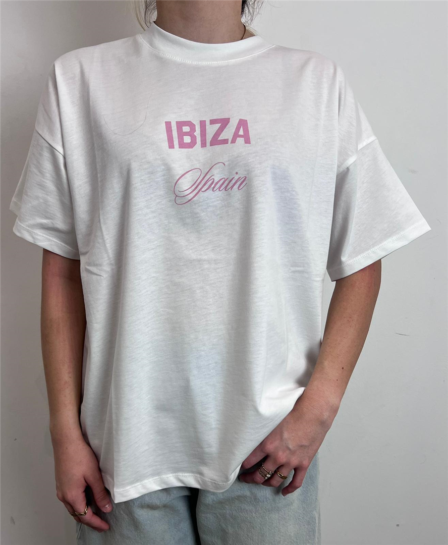 T Shirt Stampa Ibiza - Vicolo cod. RAB0668  color:a naturale 02