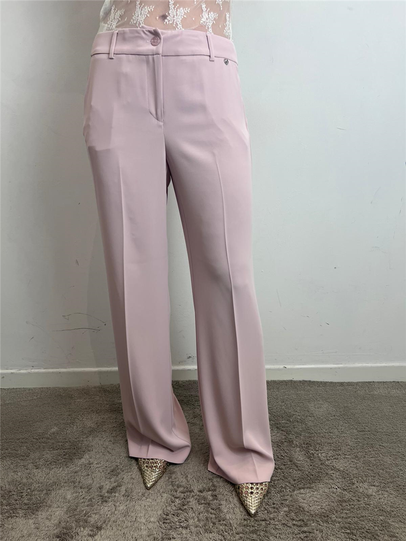 Pantaloni Palazzo A Vita Alta - Please cod. P493TLONDR  color:quarzo