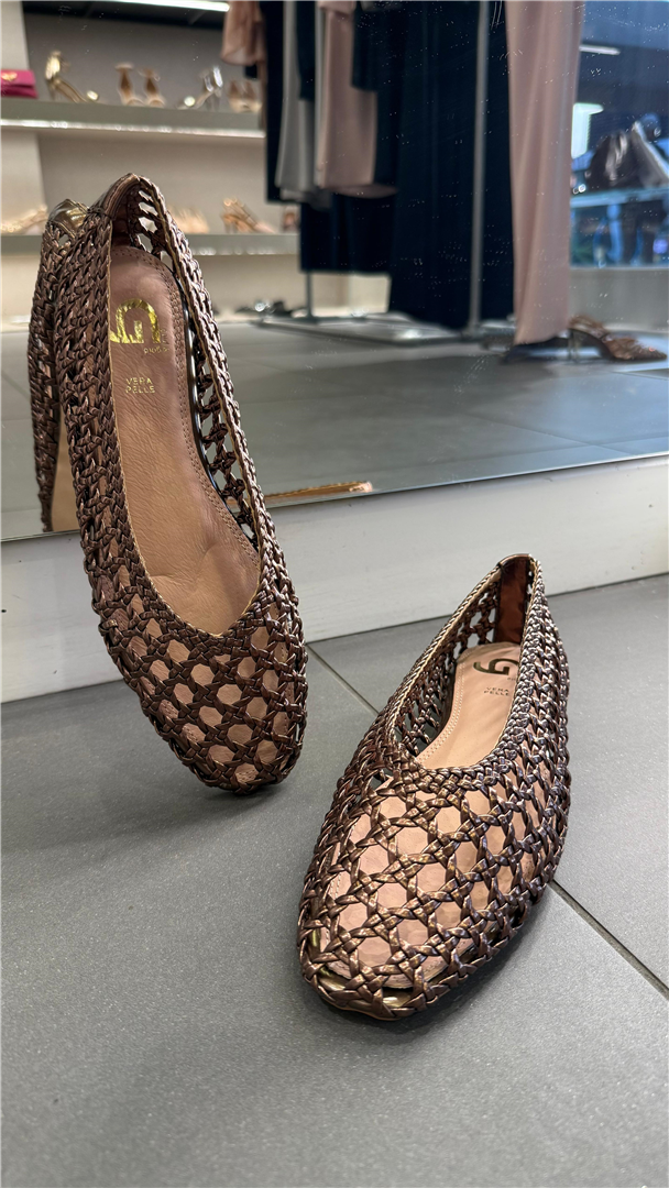 Ballerine Lavorazione Intrecciata - Gold&gold cod. GP941  color:bronzo