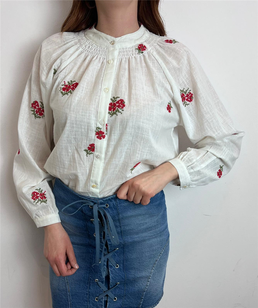 Camicia Coreana Con Ricami - Souvenir cod. D39V1344  color:unica