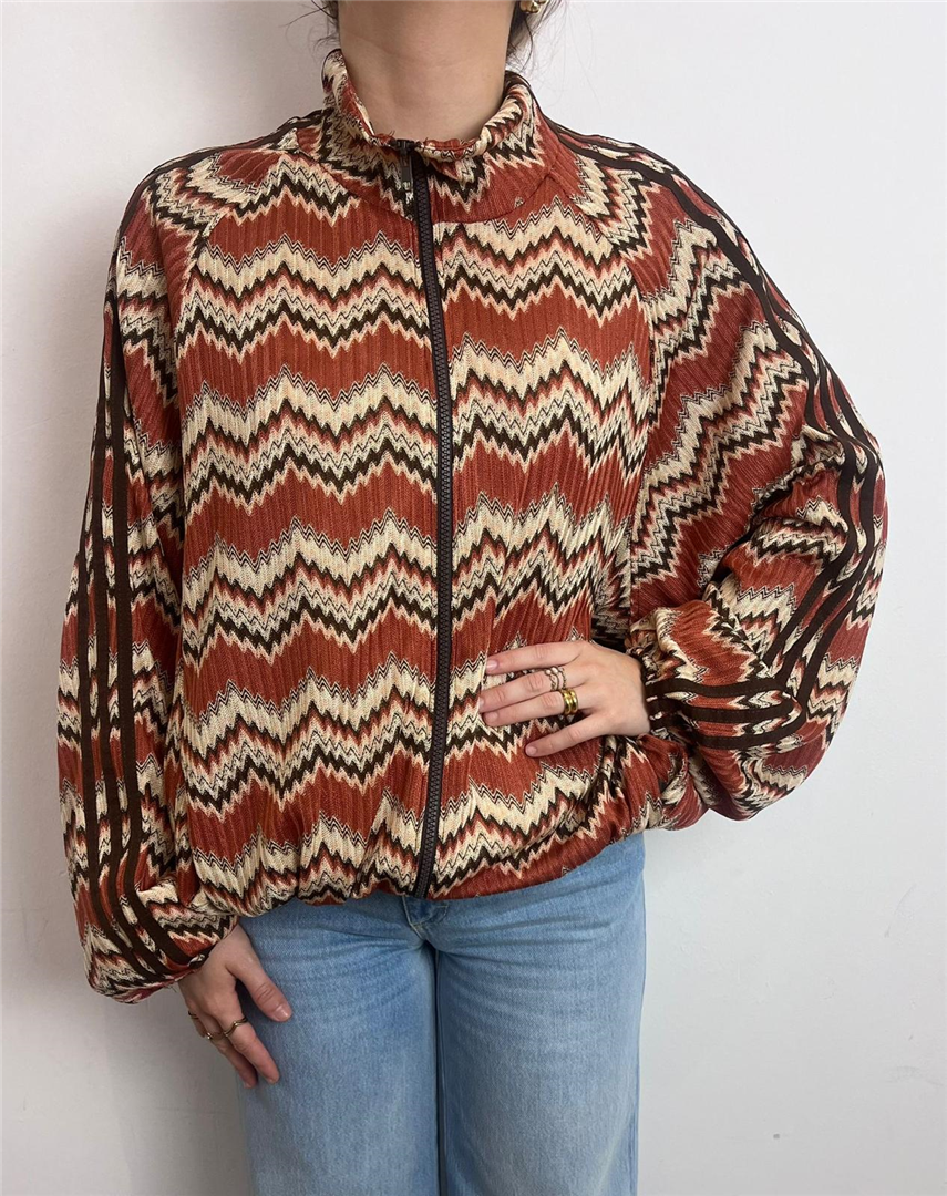 Bomber Multicolor Con Zip E Coulisse Sel Fondo - Souvenir cod. F39X1248  color:fantasia