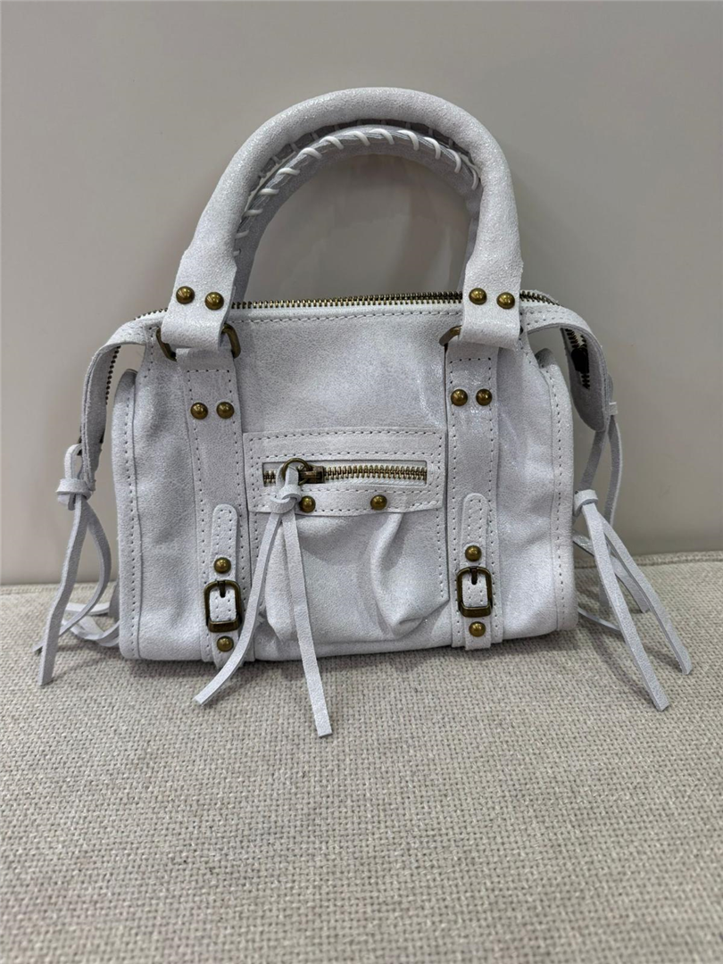 Borsa In Pelle Con Tracolla - Divisione Chickster's cod. M3516  color:bianco